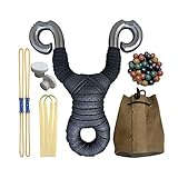Slingshots for Adults Hunting Stainless Steel Sling Shot for Shooting Slingshot for Professional Tactical (Type2-D9mm)