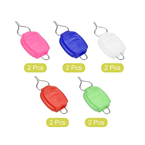 PATIKIL Fishing Line Holder, 10 Pack Baitcasting Reel Fishing Line Holder Clip Buckle Stopper Line Keeper, Red/Pink/Green/Blue/White - Image 3