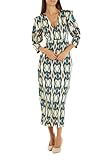 100% Polyester Alma en Pena Vestido Largo Estampado. I24CL0211 Multi - Talla: L