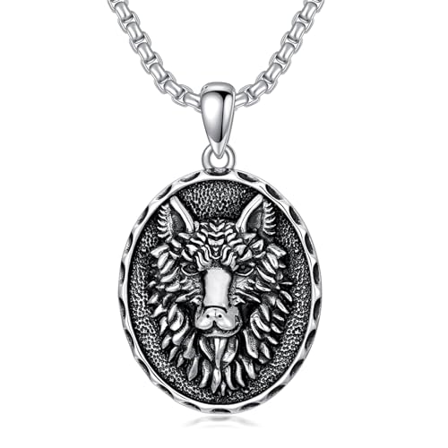 Collier loup en argent, le bijou quotidien de l'homme moderne et libre