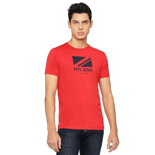 Image of Pepe Jeans Men T-Shirt|Cotton|Slim Fit