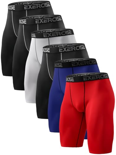 6/5/4 Pack Compression Shorts Men Compression Underwear for Men Spandex Sport Shorts for Running Workout Athletic