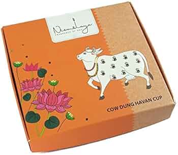 Nirmalaya Organic Cow Dung Havan Cups/Sambrani Cups (15 pcs) | Desi Cow Dung Dhoop Cups for Pooja- Jatamassi, Loban, Guggal (Cow Dung Havan Cup)