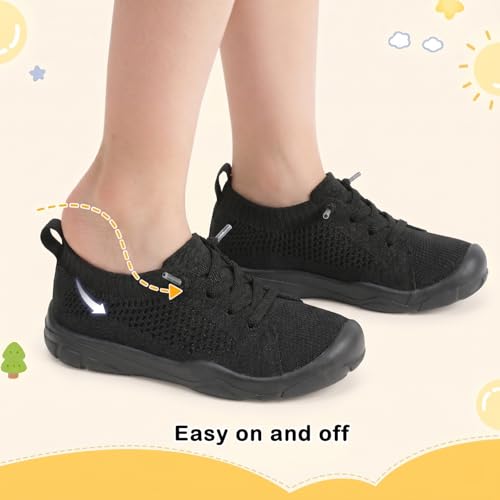 Image of LeIsfIt Toddler Shoes Boys Girls Wide Toe Box Breathable Slip-On Sneakers Kids Lightweight Barefoot Feel Shoes for Everyday Play