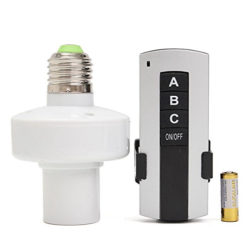 E27 Screw Wireless Remote Control Light Lamp Bulb Holder Cap Switch