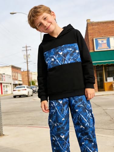 Image of 5-12 Years Boys Clothing Set Camo Hoodie & Cargo Pants Outfits Set 2025 Fashion Clothing