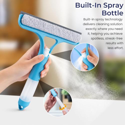 Image of Window Cleaning Wiper 3-in-1 Squeegee 22x26cm