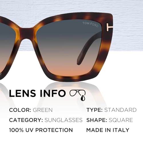 Tom Ford FT0920 SCARLET-02 Square Shape Sunglasses + Bundle With eSHADES Eyewear Cleaning Kit4