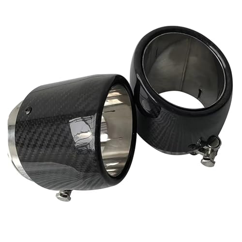 Silencieux gorge queue carbone double pour remplacer un embout d'échappement usé de 60mm