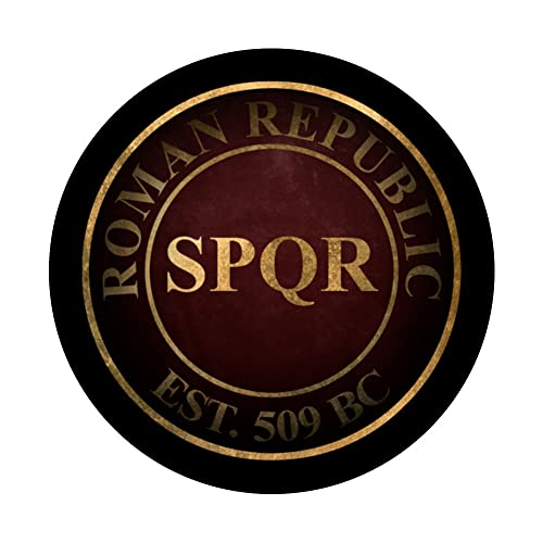 Roman Republic Founding of Rome SPQR Symbol PopSockets Swappable PopGrip, Black - Image 3