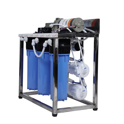 Image of Bluevua 25 LPH commercial UV water purifier Plant 25 Liter Per Hour Blue Stainless steel with TDS Adjuster.