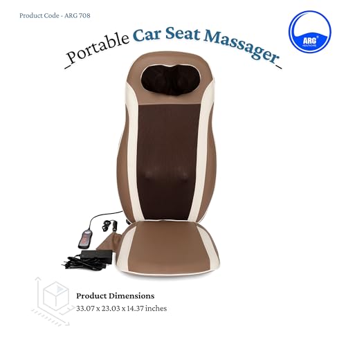 Image of Arg Arogya Neck And Back Massager /Back Massager /Rolling Vibration /Heating Shiatsu Full-Back Pain Relief 2D Kneading Massager, Therapy Acupoint