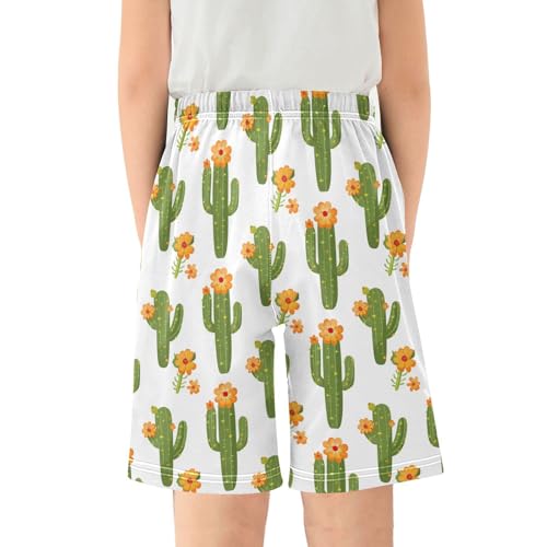 ALAZA Funny Blossom Flower Cactus Pajama Shorts Sleep Shorts Pant Lounge Pajama Bottoms Elastic Waist with Pockets2