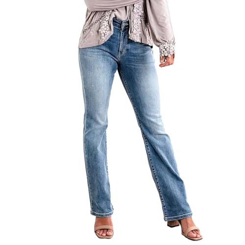 Jean baggy pour femme avec coupe droite et ample en toile de coton