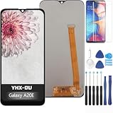 YHX-OU - Schermo LCD da 5,80" per Samsung Galaxy A20E 2019 SM-A202F Galaxy A10E LCD Display assemblato schermo touch + strumento di installazione + 1 pezzo in vetro temperato (nero)