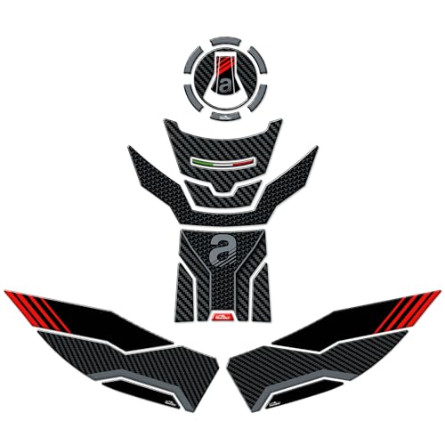 Resin Bike Kit Adesivi Moto Compatibile Con Aprilia Tuono-Rs 660 2020-2023. Protezioni Para-Serbatoio Base Da Urti E Graffi. Adesivi Resinati Con Effe