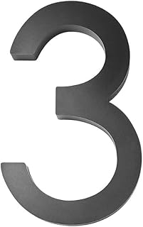 House Numbers Floating Sign House Number Letters Big Black Modern Door Alphabet Home Outdoor 0-9 Numbers Address Plaque Dash Slash Sign House Number (Color : 3)