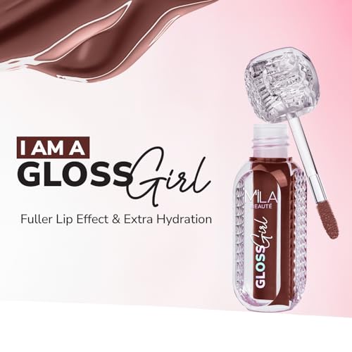 Image of Mila Beaute Gloss Girl Lip Gloss | Enriched With Mango Seed Butter & Hyaluronic Acid | Light Weight & Non-Sticky Formula | Gives Fuller-Lip Effect & Extra Hydration | High Shine Finish - Dont Know, 2.8 ml