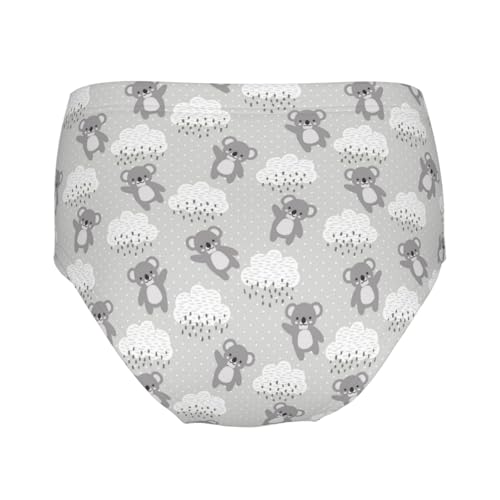 Happy Cute Koala Flying In The Sky Girls' Underwear Soft Cotton Little Girls Panties Comfort Briefs2