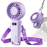 Diveblues - Handventilator Akku Aufladbar - 100 Stunfen Mini Ventilator Leistungsstarker Luftstrom mit Turbo-Technologie, 4 in 1 Tragbarer Ventilator 180° Faltbarer Bis zu 12 Stunden Kühlung