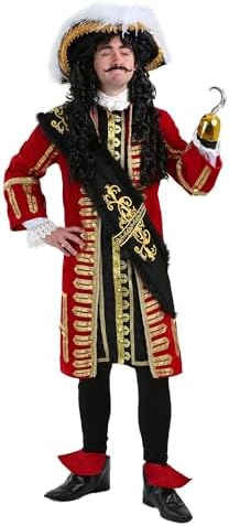 Fun Costumes Adult Captain Hook Halloween Costume | Men Elite Pir...