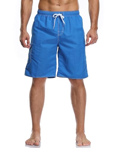 Image of Swim Trunks Men Quick Dry Mesh Lining Board Shorts