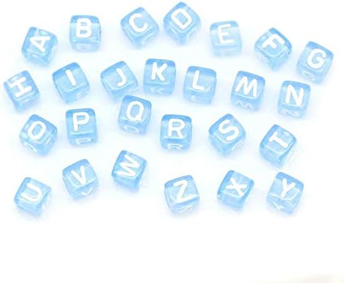 Miniatura 2 de 1000 cuentas acrílicas negras con letras doradas de 0.236 in con agujero de 0.134 in