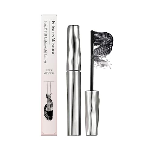 Felvaris Mascara Waterproof Fibre Mascara 2026 New Metal Wand Mascara Black 3d Curling Eyelash Waterproof Sweatproof Lengthening & Long Lasting Washable (1P)