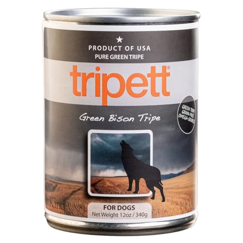 Tripett Green Bison Tripe Canned Dog Food 13 oz. can (12 in case)