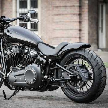 Hoprousa Motorcycle Rear Fender for Harley Davidson Softail Street Bob Low Rider Fat Bob 2018-2023, Harley Rear Fender with LED Light Plug & Play Fits up to 200mm Tire - Thumbnail 4