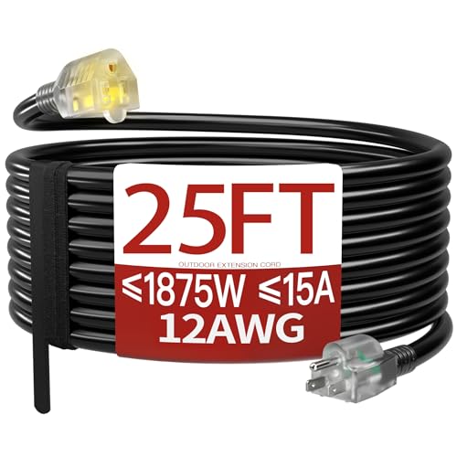 25 FT Heavy Duty Outdoor Extension Cord