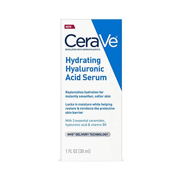 Cerave-Hyaluronic-Acid-Serum-for-Face-with-Vitamin-B5-and-Ceramides-Hydrating-Face-Serum-for-Dry-Skin-Fragrance-Free-1-Ounce Cerave Hyaluronic Acid Serum for Face with Vitamin B5 and Ceramides | Hydrating Face Serum for Dry Skin | Fragrance Free | 1 Ounce