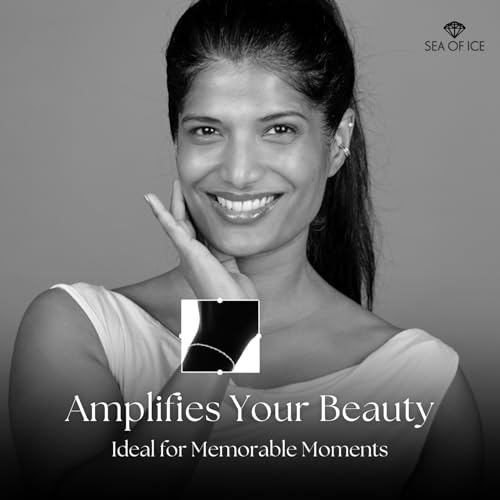 SEA OF ICE Sterling Silver 1mm Diamond-Cut Alternate Bead Rolo Chain Adjustable Bracelet for Women4