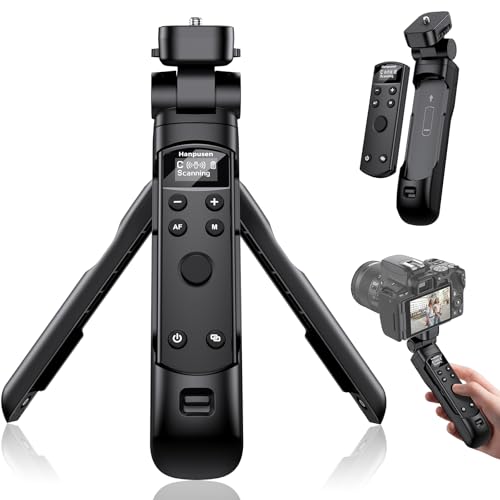for Canon Tripod Wireless Shooting Grip with Shutter Release - Mini-Tripod with Rechargeable Remote Control for G7 X III/R50/R8/R5/R10/G5 X II/R100/M6 II/M200/M50/R50 V/6D II/V10/V1/SL2, for Vlogging