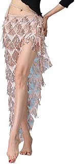 MUNAFIE Hip Scarf for Belly Dance Folk Dance Halloween Costume Tribal Dance Skirt