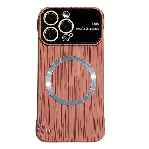 Coque magnétique grain de bois pour iPhone 14 Pro Max JSNM CX mince et antichoc