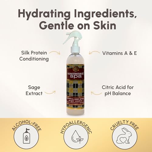 Image of Best Shot Scentament Spa Botanical Body Splash for Dogs & Cats, Dog Cologne, Deodorizing Spray, Conditioning Pet Grooming Mist & Dog Detangler Spray, Sugar Cookie Splash, 8 fl oz
