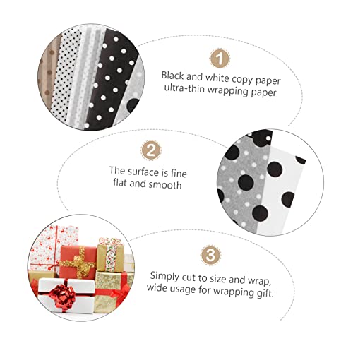 DOITOOL 80 Folhas De Papel De Seda Colorido Papel De Embrulho De Bolinhas Papel De Presente Lenço De