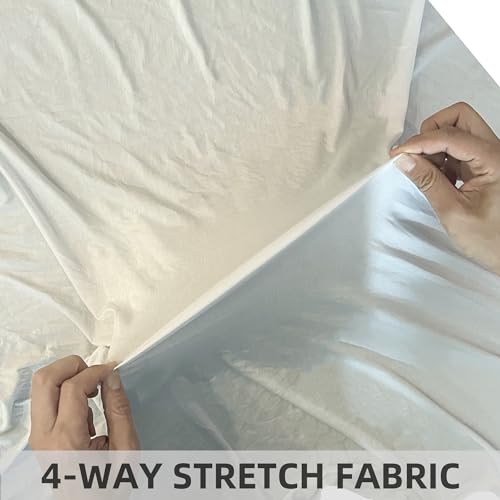Lina & Lily Pre-sewn Instant Slip-on Modal Jersey Hijab Head Scarf Wrap for Muslim Women (White) - Thumbnail 2