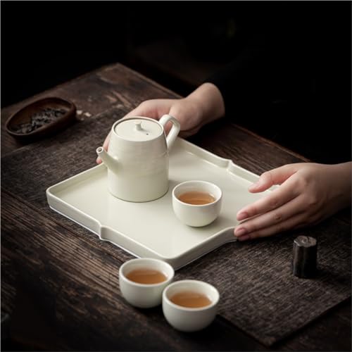 Plateau à thé chinois rétro en céramique d'art pour salon - 6