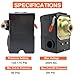 Air Compressor Pressure Switch, 135-175 psi Pressure Switch for Air Compressor,Heavy Duty 26A with Unloader & On/Off Lever