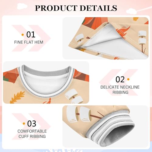 Campsite Girls Dresses Long Sleeve Sweatshirt Dress for Girls Winter Toddler Casual A Line Dresses Size 2-8T3