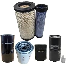 Sincerity 006000456F1 006000455F1 006016642V91 006018618D1 12305152100 15532302100 Filter Kit Compatible with Mahindra Tractor 2555 HST Cabin T4, 2555 HST T4