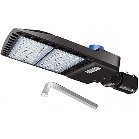 LEDMO 200W LED Parking Lot Lights 5000K Street Shoebox Pole Lights Waterproof 26000LM Super Bright Dusk to Dawn Outdoor Commercial Area Flood Security Lighting Slip Fitter for Stadium Sport Garage Cover
