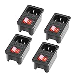 Der eingebaute IEC-Stecker mit Schalter bietet eine perfekte Passform für IEC-Stecker. Verwenden Sie nur 250-V-Glassicherungen, um die Geräte im Stromkreis zu schützen. （Keine Sicherungen enthalten）