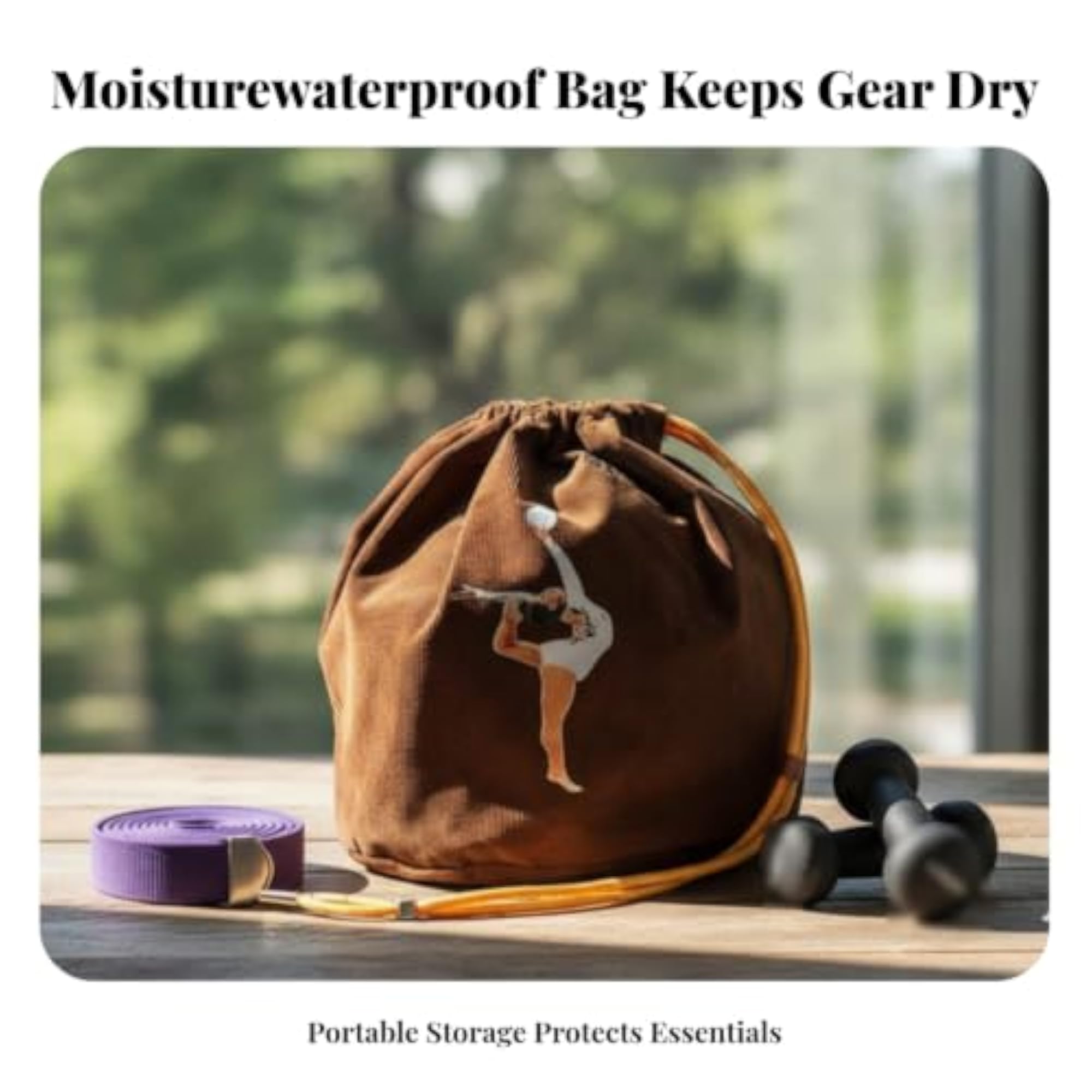Printed Graphics Gymnastics Ball Bag, Drawstring Pouch