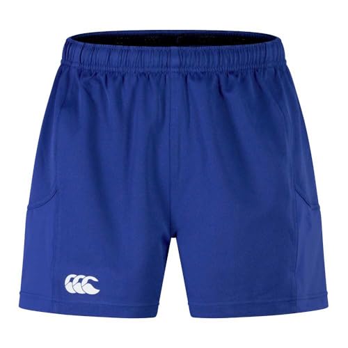 Image of Canterbury Men's Advantage Rugby Shorts 2.0 | Elasticated Waist | CCC Logo Gym Shorts, Royal, M
