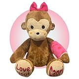 Broken Leg Gifts for Kids - Personalized Monkey Plush - You Choose the cast location, cast color and color scheme! Broken Arm Gifts for Kids - Gift Wrapped Ready to Go - Stuffed Animal With Cast