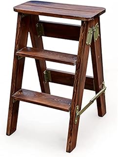 Kuchenny krok stołek stołowy stołek stołowy składany stołek, kuchnia stołek, przenośny stołek, składany krzesło drabinkowe.Składane schody składane pedał stabilny stołek składany (Color : Coffee)