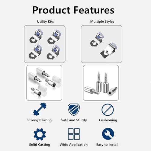 Image of 10 Pieces Heavy Duty Shelf Support, Mounting Brace Fixing Glass Wood Shelf Bracket, Shelf Pegs Shelf Brackets for Kitchen Cabinet Book Shelves, Round Bracket Pins